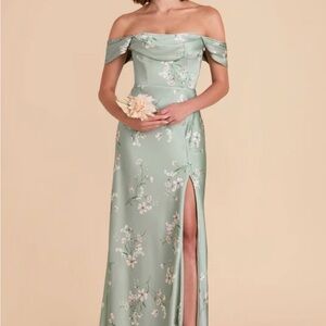 Matte Satin Sage Le Fleur - Mia Convertible Dress